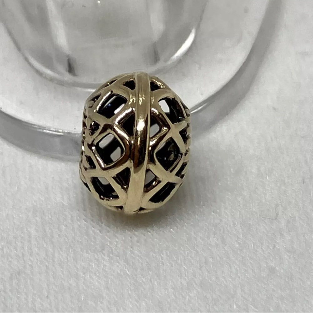Pandora Solid 14k Open Lattice Charm - image 2